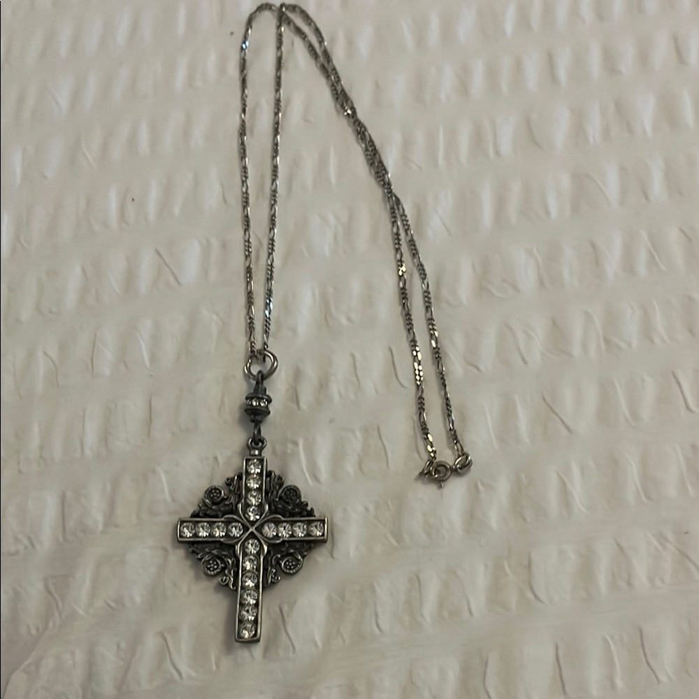 Silver Cross Pendant Necklace